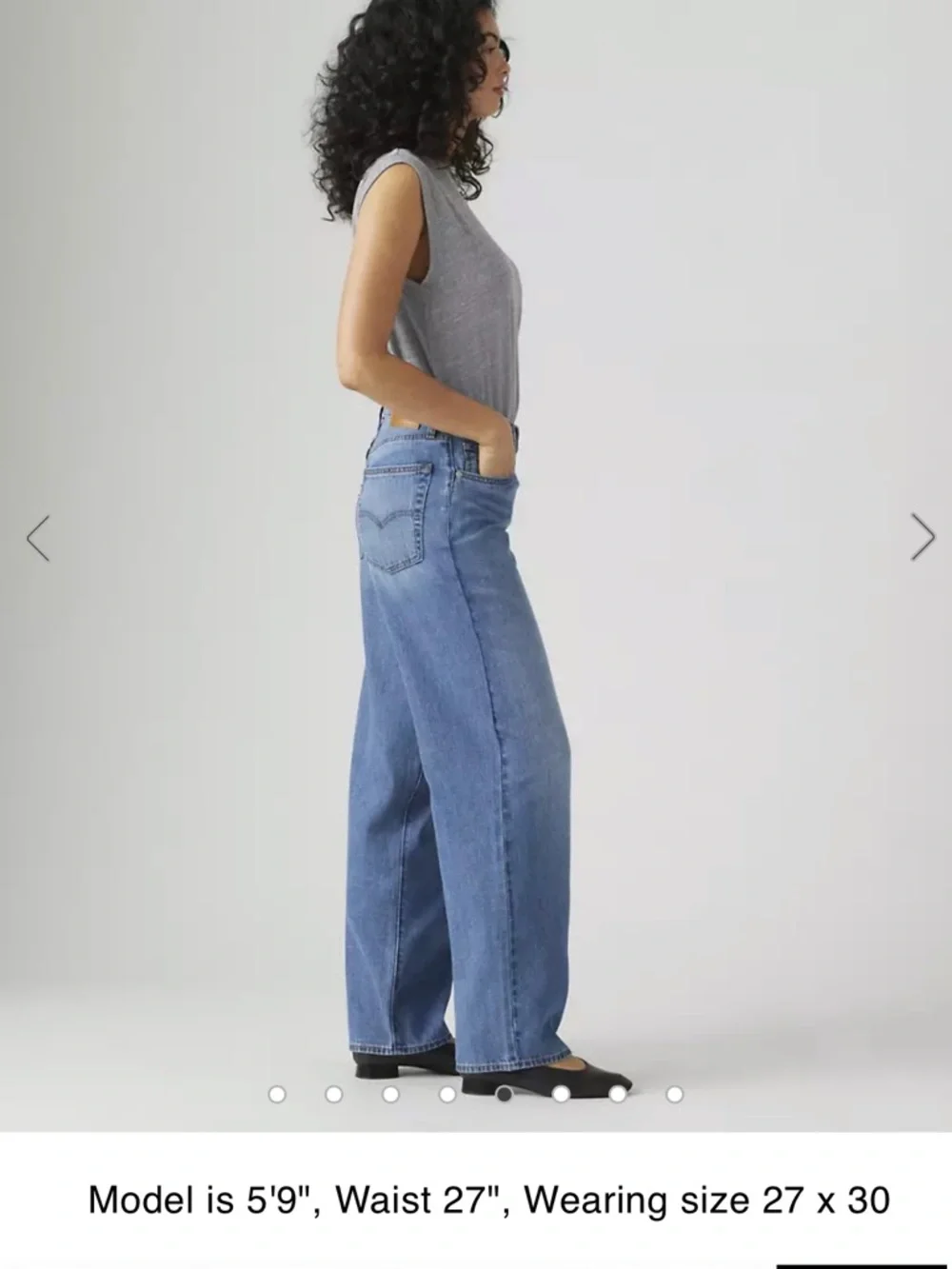 Levi's Baggy Dad Jeans in Heavy Check Wash - Picture 6 of 13